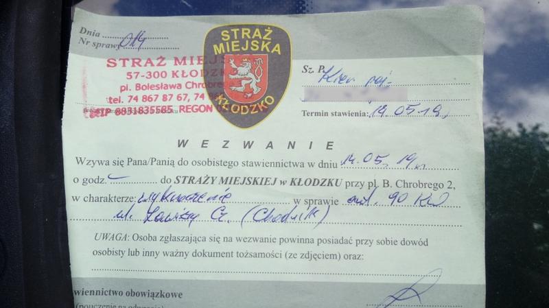 Płatność mandatów straży miejskiej