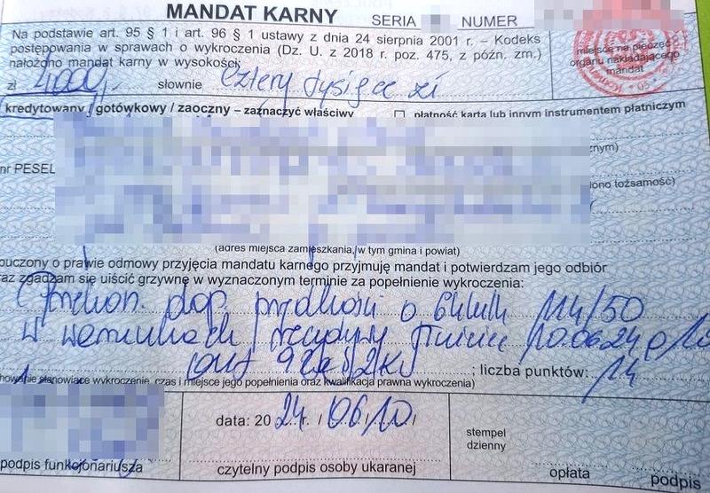 Obrona przed mandatem